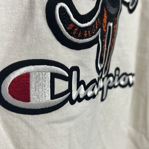 🔥🔥 Deadstock “NWT” CHAMPION HERITAGE TEE “Tiger” Embroidered - Men Sz Large - Picture 6 of 13